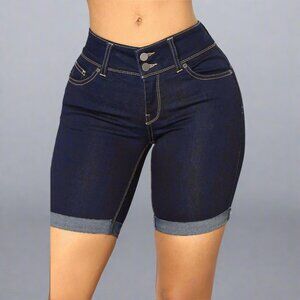 Dark Denim Women Bermuda Shorts